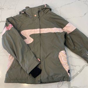 Roxy 10,000 khaki & Pink Snowboard Jacket